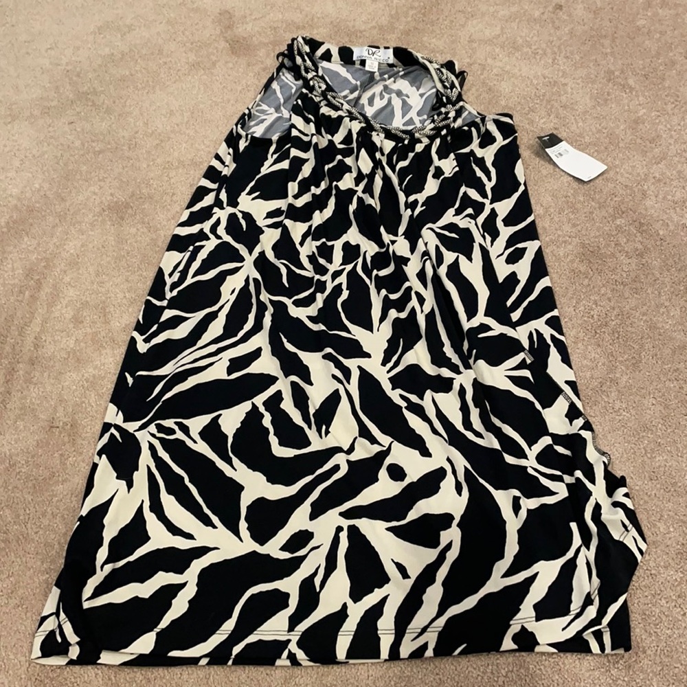 Black and cream tank dress